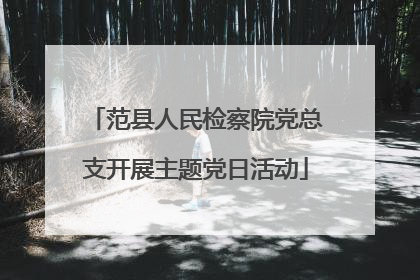 范县人民检察院党总支开展主题党日活动