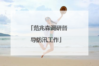 范兆森调研督导防汛工作