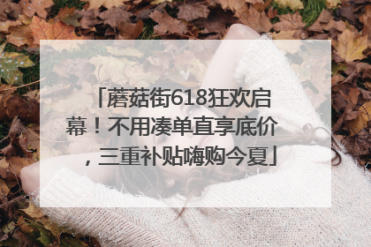 蘑菇街618狂欢启幕！不用凑单直享底价，三重补贴嗨购今夏
