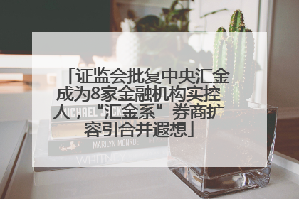 证监会批复中央汇金成为8家金融机构实控人，“汇金系”券商扩容引合并遐想