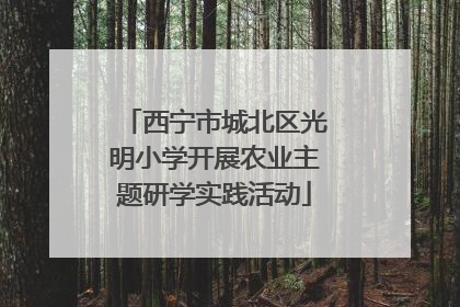 西宁市城北区光明小学开展农业主题研学实践活动