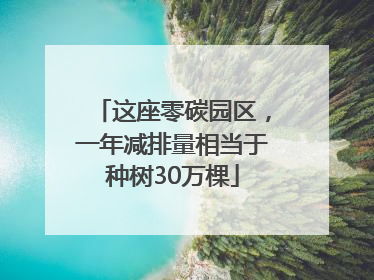 这座零碳园区，一年减排量相当于种树30万棵