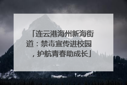 连云港海州新海街道：禁毒宣传进校园，护航青春助成长