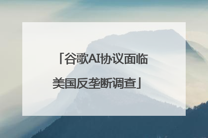 谷歌AI协议面临美国反垄断调查