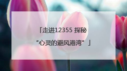 走进12355 探秘“心灵的避风港湾”