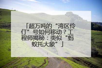 超万吨的“湾区伶仃”号如何移动？工程师揭秘：类似“蚂蚁托大象”