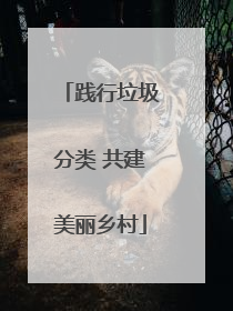 践行垃圾分类 共建美丽乡村