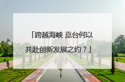跨越海峡 嘉台何以共赴创新发展之约？