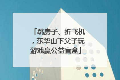 跳房子、折飞机，东华山下父子玩游戏赢公益盲盒