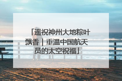 遥祝神州大地粽叶飘香｜重温中国航天员的太空祝福