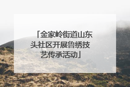 金家岭街道山东头社区开展鲁绣技艺传承活动