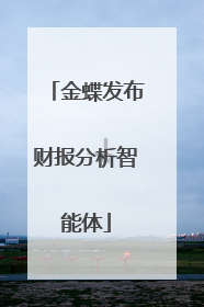 金蝶发布财报分析智能体