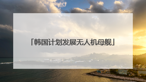 韩国计划发展无人机母舰