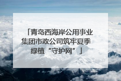 青岛西海岸公用事业集团市政公司筑牢夏季绿植“守护网”
