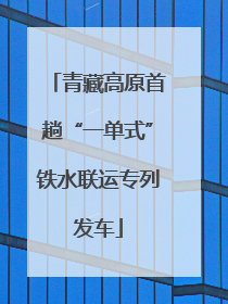 青藏高原首趟“一单式”铁水联运专列发车
