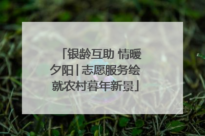 银龄互助 情暖夕阳│志愿服务绘就农村暮年新景