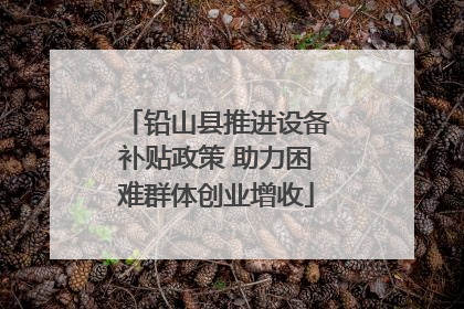 铅山县推进设备补贴政策 助力困难群体创业增收