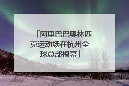 阿里巴巴奥林匹克运动场在杭州全球总部揭幕