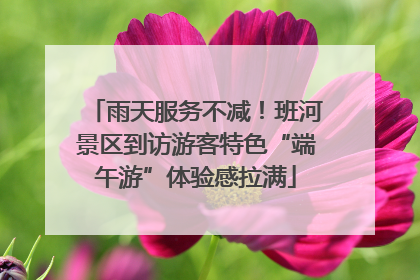 雨天服务不减！班河景区到访游客特色“端午游”体验感拉满