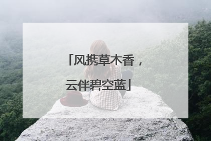 风携草木香，云伴碧空蓝