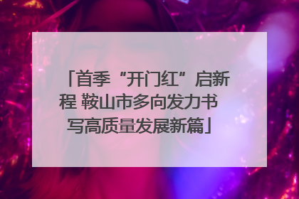 首季“开门红”启新程 鞍山市多向发力书写高质量发展新篇