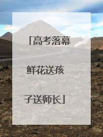 高考落幕 鲜花送孩子送师长