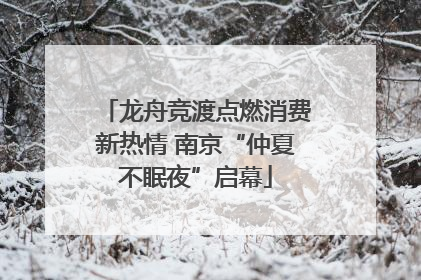 龙舟竞渡点燃消费新热情 南京“仲夏不眠夜”启幕