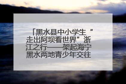 黑水县中小学生“走出阿坝看世界”浙江之行——架起海宁黑水两地青少年交往交流交融新桥梁