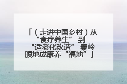 （走进中国乡村）从 “食疗养生” 到 “适老化改造” 秦岭腹地成康养“福地”