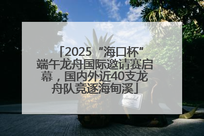 2025“海口杯”端午龙舟国际邀请赛启幕，国内外近40支龙舟队竞逐海甸溪