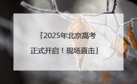 2025年北京高考正式开启！现场直击