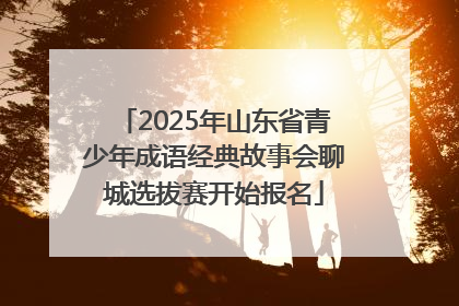 2025年山东省青少年成语经典故事会聊城选拔赛开始报名