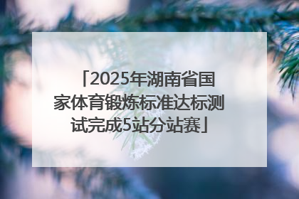2025年湖南省国家体育锻炼标准达标测试完成5站分站赛