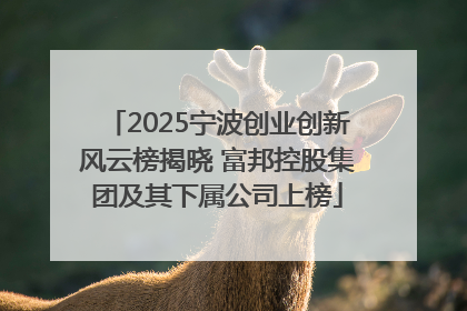 2025宁波创业创新风云榜揭晓 富邦控股集团及其下属公司上榜