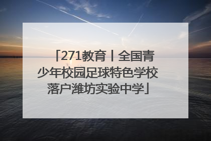 271教育丨全国青少年校园足球特色学校落户潍坊实验中学