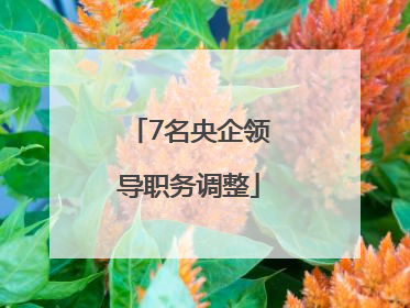 7名央企领导职务调整