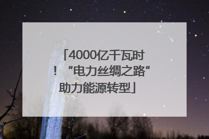 4000亿千瓦时！“电力丝绸之路”助力能源转型