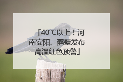 40℃以上！河南安阳、鹤壁发布高温红色预警