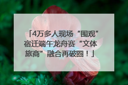 4万多人现场“围观” 宿迁端午龙舟赛“文体旅商”融合再破圈！