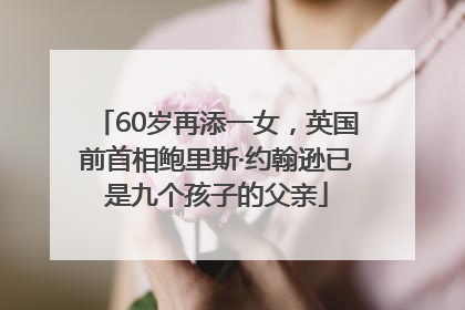 60岁再添一女，英国前首相鲍里斯·约翰逊已是九个孩子的父亲
