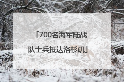 700名海军陆战队士兵抵达洛杉矶